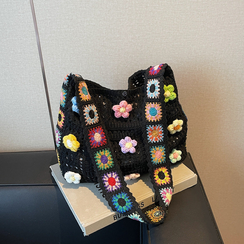 🌼Torba etniczna szydełkowa dla kobiet – boho, pojemna, uniwersalna