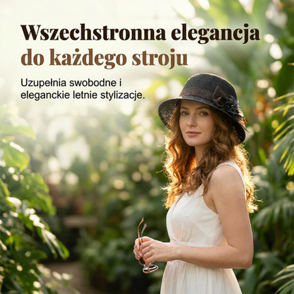 🌸👒Letni kapelusz damski z plecionymi kwiatami, składany