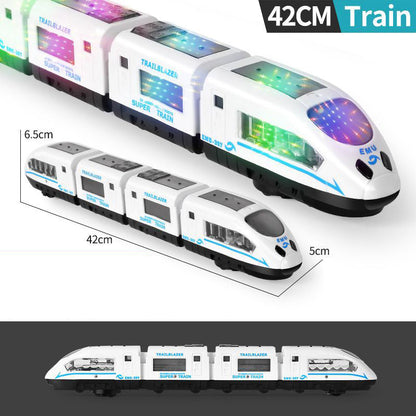 🚅⚡Elektryczny pociąg-zabawka z oświetleniem i muzyką