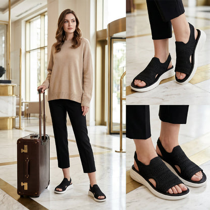【✨EU 36-43】👡Damskie sandały na platformie z oddychającej dzianiny