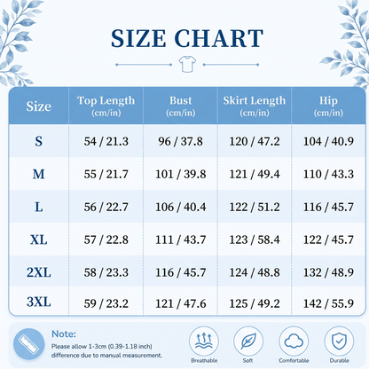 【S–3XL】🥀Lekki, letni dwuczęściowy zestaw ze spódnicą
