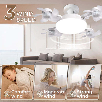 🌀Wentylator sufitowy z lampą LED i pilotem