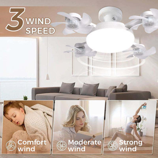 🌀Wentylator sufitowy z lampą LED i pilotem