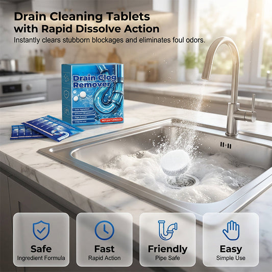 【💦3+1 gratis】🚿💨Tabletki musujące do udrożniania odpływów