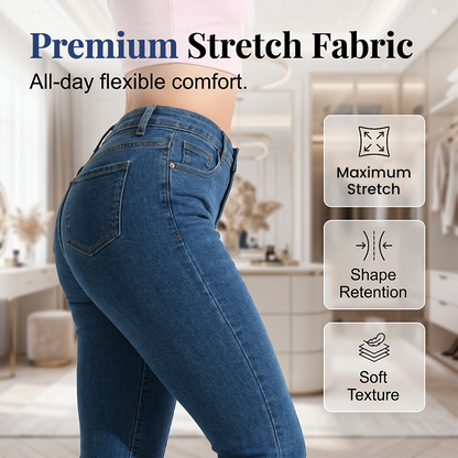 【S-2XL】👖Klasyczne, dopasowane dżinsy damskie