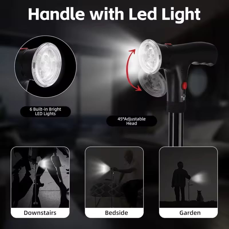 🦯Nowy model składanej kuli z podświetleniem LED