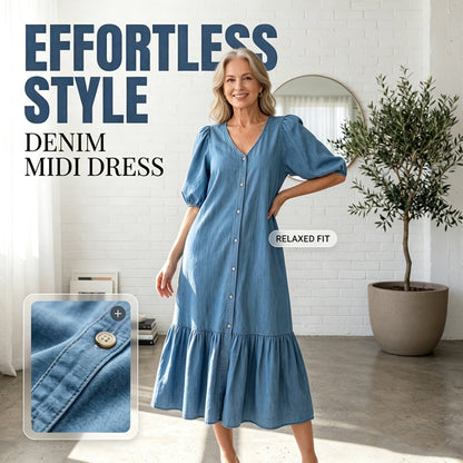 【M-3XL】👗Sukienka damska z dekoltem w serek i krótkim rękawem