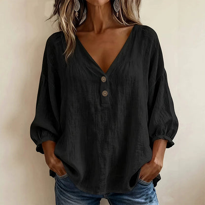 【S-2XL】🎀Damska bluzka na specjalne okazje z dekoltem w szpic i rękawami 3/4