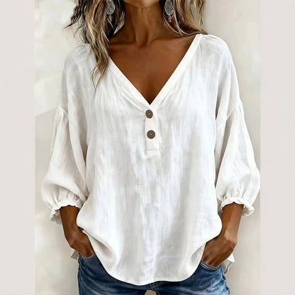 【S-2XL】🎀Damska bluzka na specjalne okazje z dekoltem w szpic i rękawami 3/4