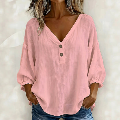 【S-2XL】🎀Damska bluzka na specjalne okazje z dekoltem w szpic i rękawami 3/4