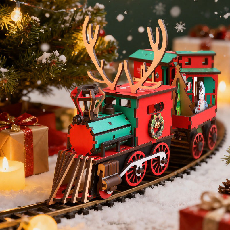 🥳Ponad 50 000 sprzedanych egzemplarzy - ⚡🚂Puzzle z motywem świątecznym przedstawiające pociąg, które można samodzielnie złożyć