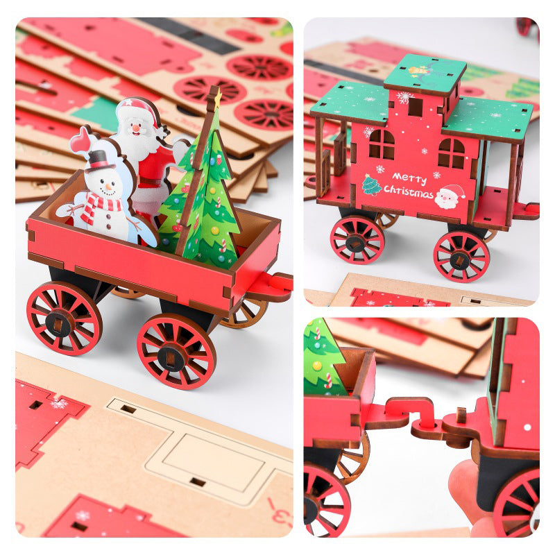 🥳Ponad 50 000 sprzedanych egzemplarzy - ⚡🚂Puzzle z motywem świątecznym przedstawiające pociąg, które można samodzielnie złożyć