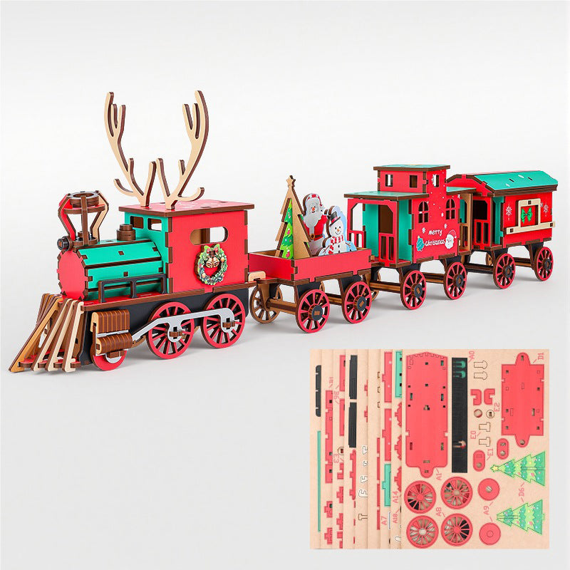 🥳Ponad 50 000 sprzedanych egzemplarzy - ⚡🚂Puzzle z motywem świątecznym przedstawiające pociąg, które można samodzielnie złożyć