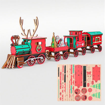 🥳Ponad 50 000 sprzedanych egzemplarzy - ⚡🚂Puzzle z motywem świątecznym przedstawiające pociąg, które można samodzielnie złożyć