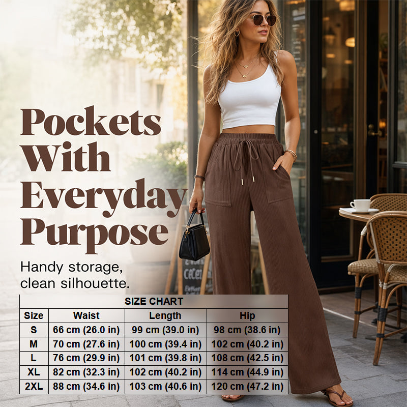 【S-2XL】👖Damska spodnia o dopasowanym kroju z szerokimi nogawkami