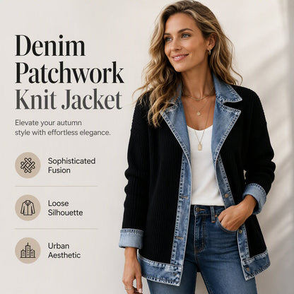 【S-3XL】🧥Elegancki damski sweter z prążkowanej dzianiny w połączeniu z dżinsami
