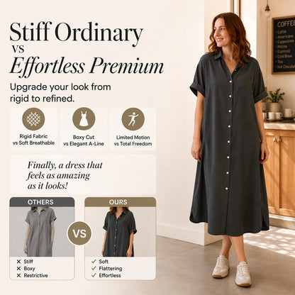 【S-4XL】👗Dżinsowy strój o luźnym kroju z wycięciem zapinanym na guziki