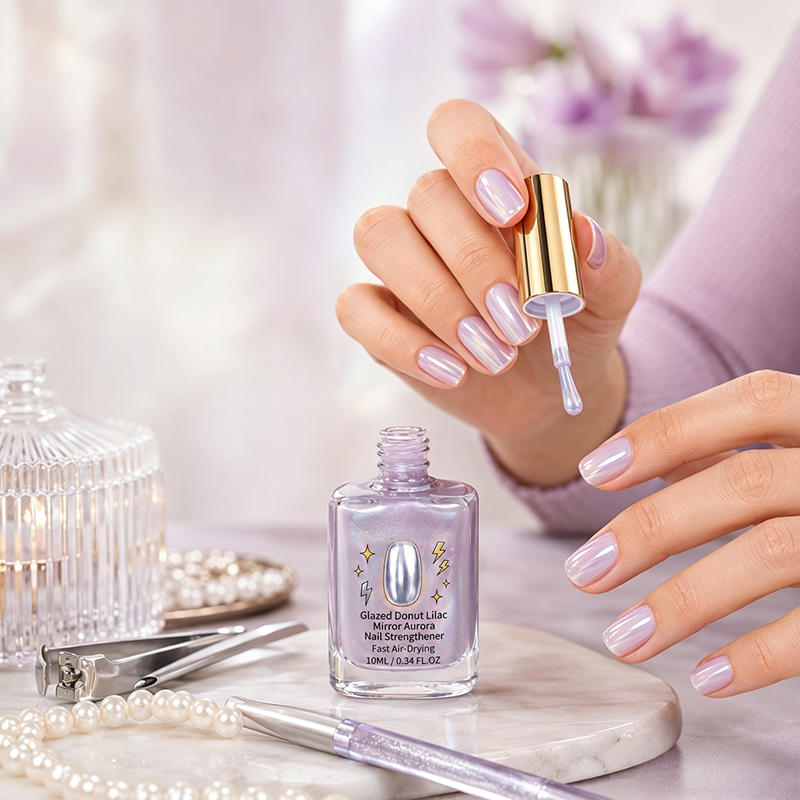 【💅1+1 gratis】💜Fioletowy preparat do pielęgnacji paznokci o lustrzanym połysku