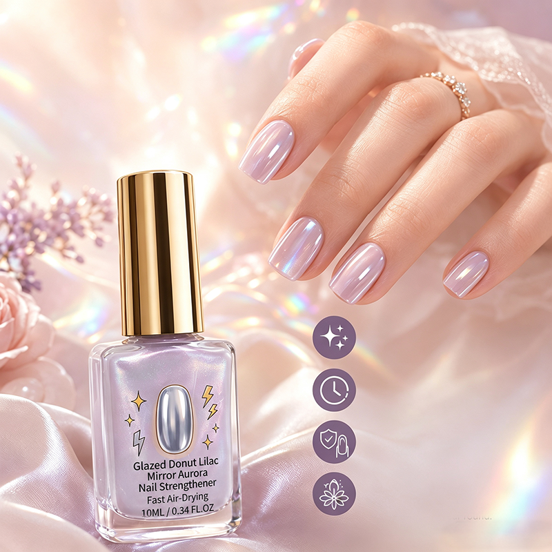 【💅1+1 gratis】💜Fioletowy preparat do pielęgnacji paznokci o lustrzanym połysku