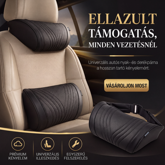 🚗Zestaw wysokiej klasy poszewek na zagłówki samochodowe i poduszki lędźwiowe