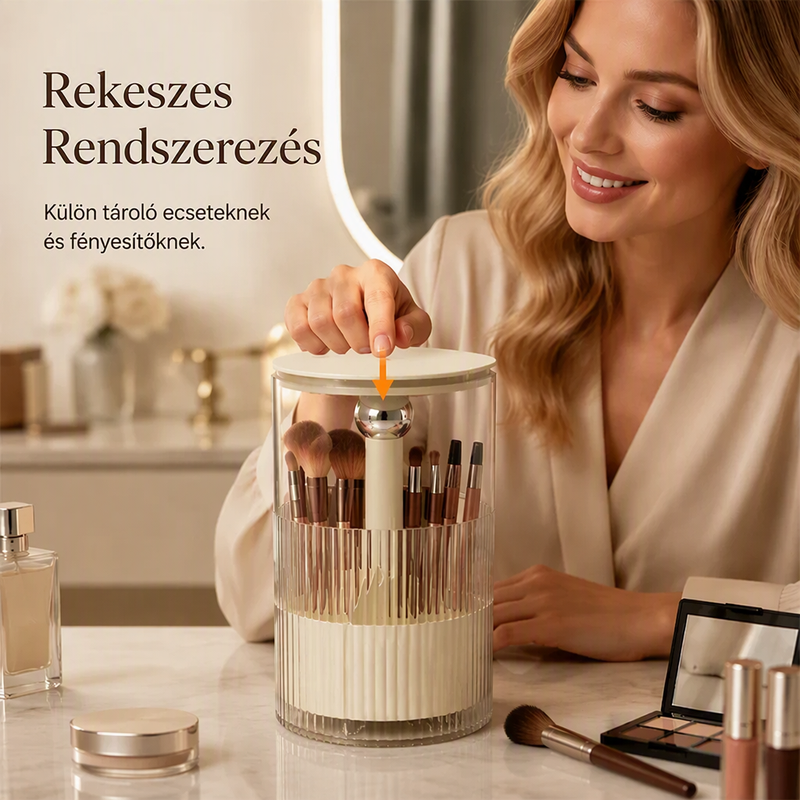 💄✨Elegancki, odporny na kurz pojemnik na pędzle do makijażu