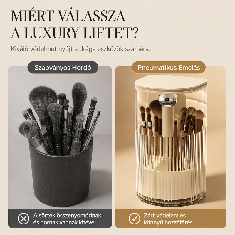 💄✨Elegancki, odporny na kurz pojemnik na pędzle do makijażu