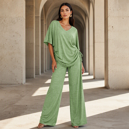 【S-2XL】💖Zestaw damskich spodni z szerokimi nogawkami w stylu casualowym