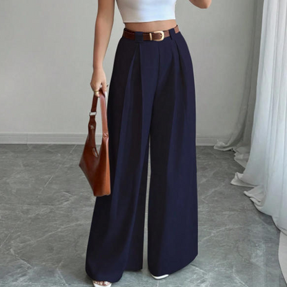 【S-2XL】👖Damska spodnia garniturowa z wysokim stanem i szerokimi nogawkami