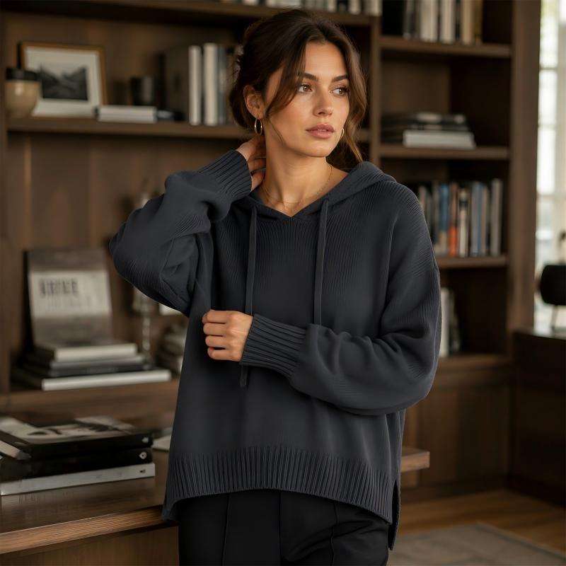 【S-2XL】🍂Damska sweter z kapturem na specjalne okazje, wykonany na drutach