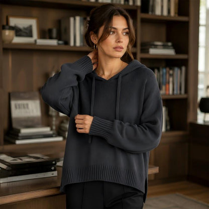 【S-2XL】🍂Damska sweter z kapturem na specjalne okazje, wykonany na drutach