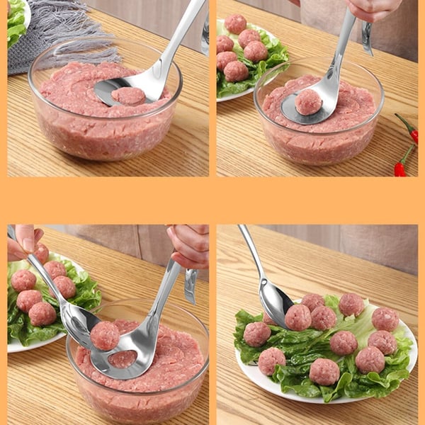 【🔥3+1 gratis】🥄Stalowa łyżka do formowania klopsików