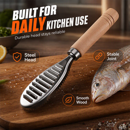【🔥1+1 gratis】🐟Skrobak do łusek rybnych ze stali nierdzewnej