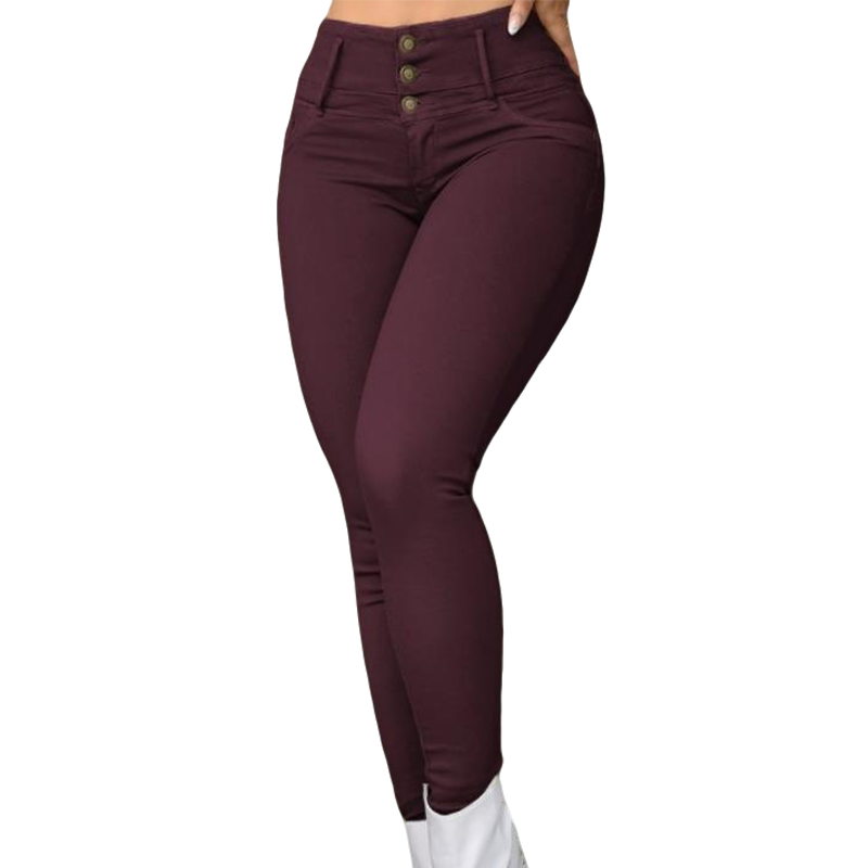 【S-2XL】✨Damskie spodnie skinny z elastycznego materiału z wysokim stanem