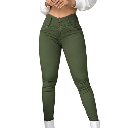 【S-2XL】✨Damskie spodnie skinny z elastycznego materiału z wysokim stanem