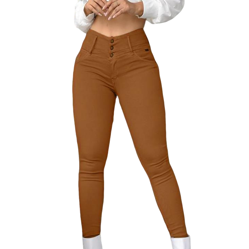 【S-2XL】✨Damskie spodnie skinny z elastycznego materiału z wysokim stanem