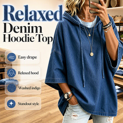 【S-3XL】✨Damska sweter z kapturem z dżinsu o luźnym kroju