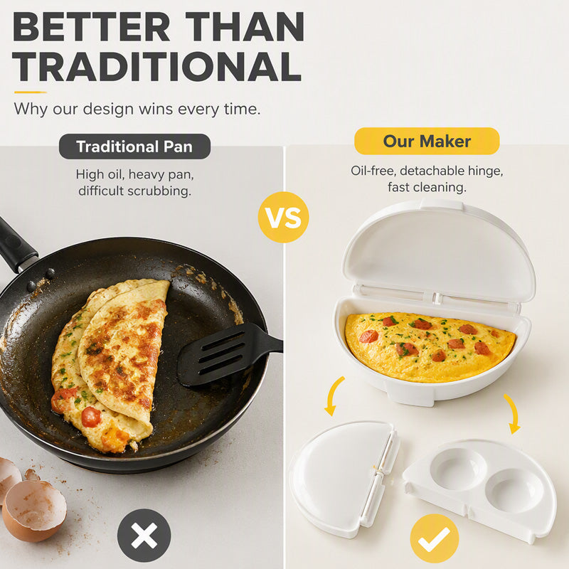 【🔥3+1 gratis】🍳Urządzenie do gotowania jajek w kuchence mikrofalowej