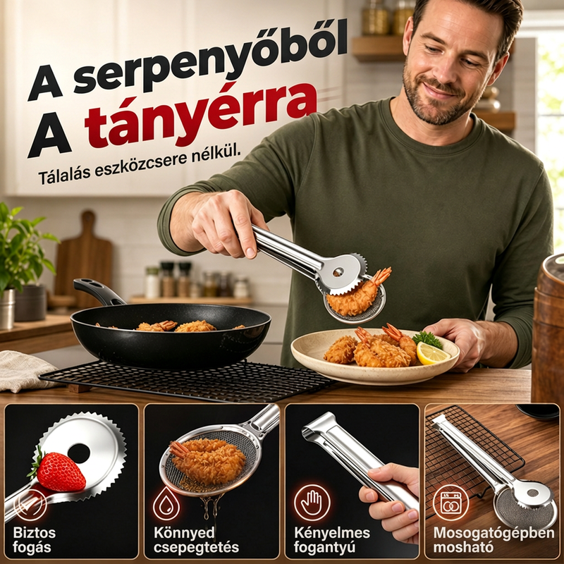 【🔥3+1 gratis】🍳2 w 1 – szczypce do filtrów oleju ze stali nierdzewnej