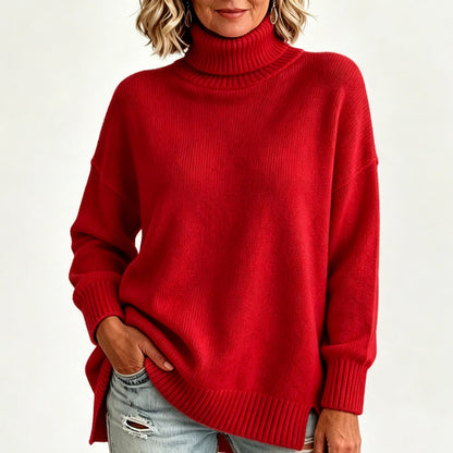 【S-5XL】🔥Sweter z dzianinowym kołnierzem o zbyt dużym rozmiarze