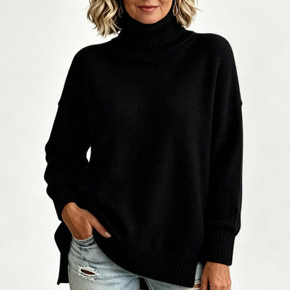 【S-5XL】🔥Sweter z dzianinowym kołnierzem o zbyt dużym rozmiarze