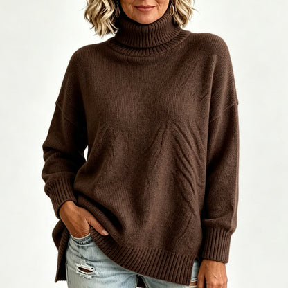【S-5XL】🔥Sweter z dzianinowym kołnierzem o zbyt dużym rozmiarze