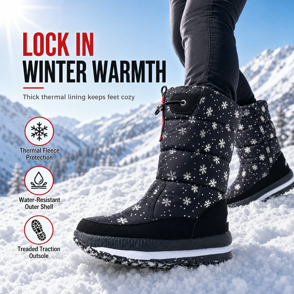 【EU 36-45】❄️Damskie zimowe buty śnieżne z wysoką cholewką