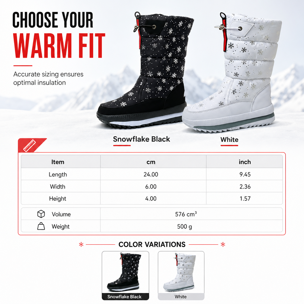 【EU 36-45】❄️Damskie zimowe buty śnieżne z wysoką cholewką